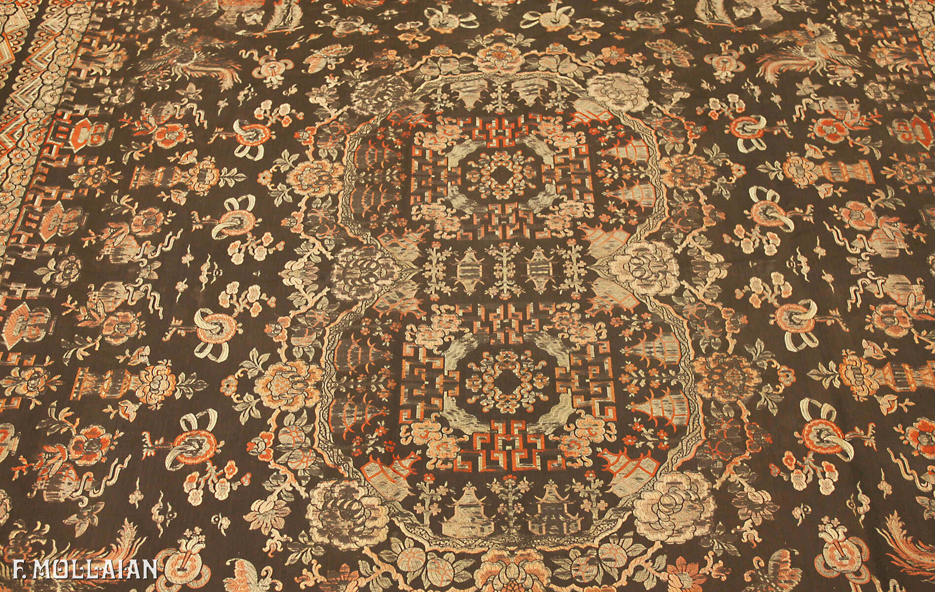 Textil Chinesischer Antiker Seide & Métal n°:22128172